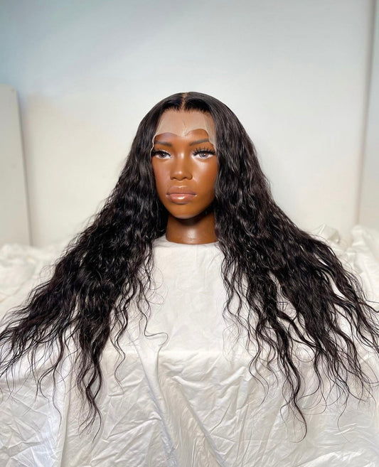 HD 13x4 black loose curly frontal unit