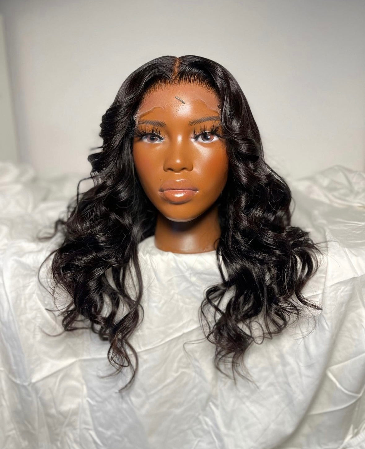 HD 5x5 closure layered wavy frontal unit