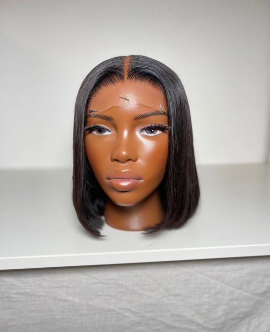 HD 5x5 closure straight frontal bob