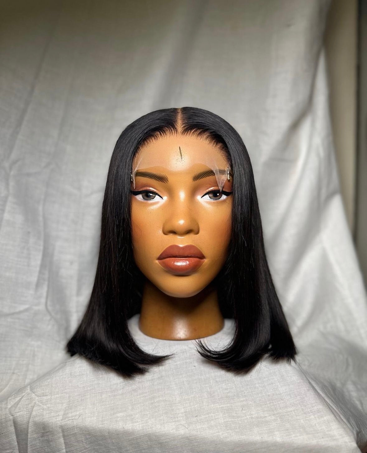 HD 5x5 closure black straight bob