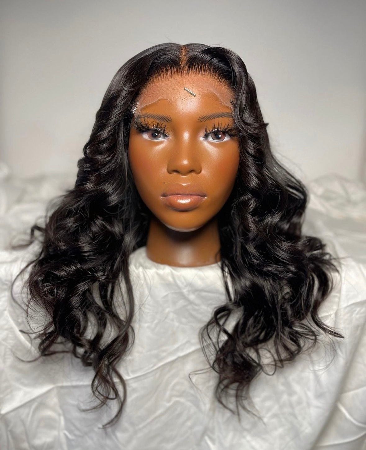 HD 5x5 closure layered wavy frontal unit