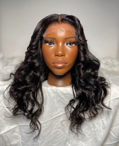 HD 5x5 closure layered wavy frontal unit