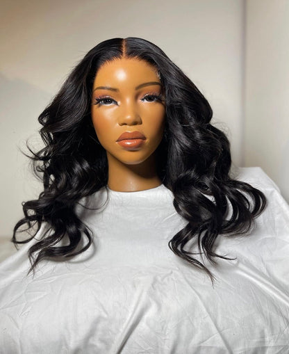 HD 5x5 closure black wavy frontal