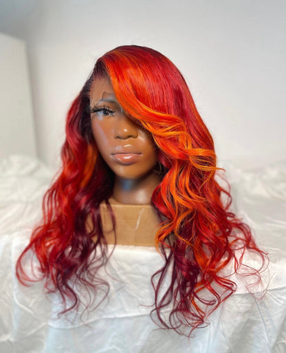 HD 13x4 fire highlight wavey frontal unit
