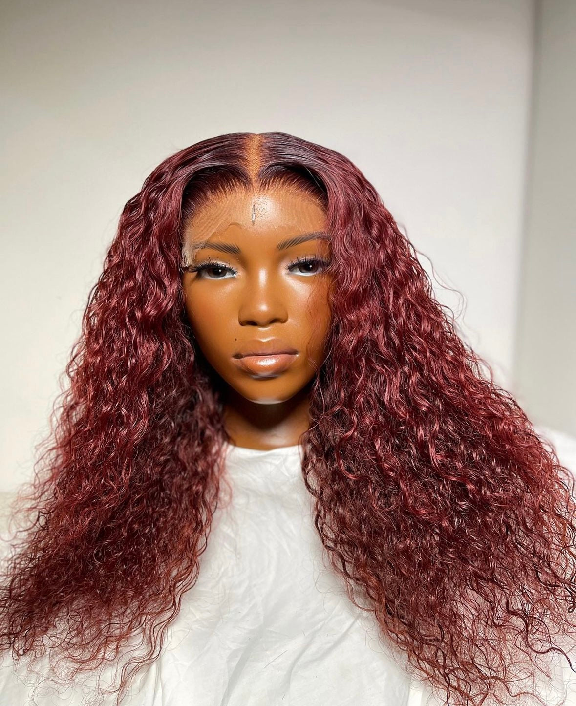 HD 6x6 closure Burgundy deep wave frontal unit