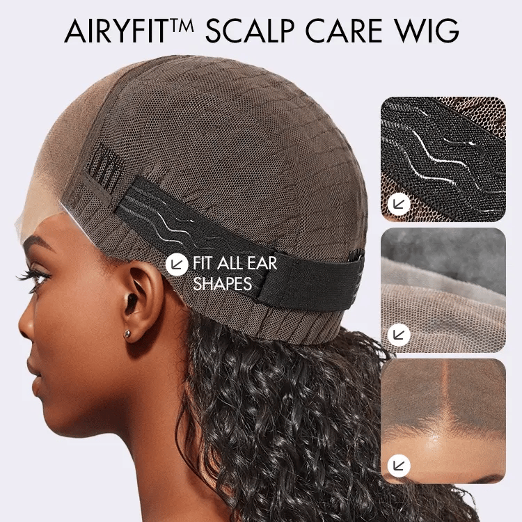 Effortless Water Wave Snugfit Glueless 5x5 Closure Pre-Cut Lace Curly Wig