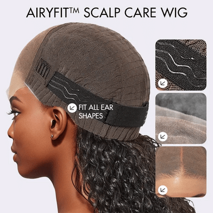 Effortless Water Wave Snugfit Glueless 5x5 Closure Pre-Cut Lace Curly Wig