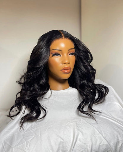 HD 5x5 closure black wavy frontal