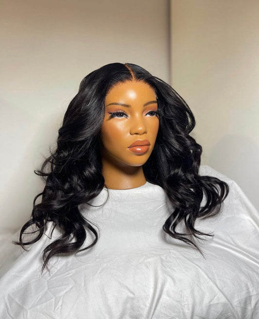 HD 5x5 closure black wavy frontal