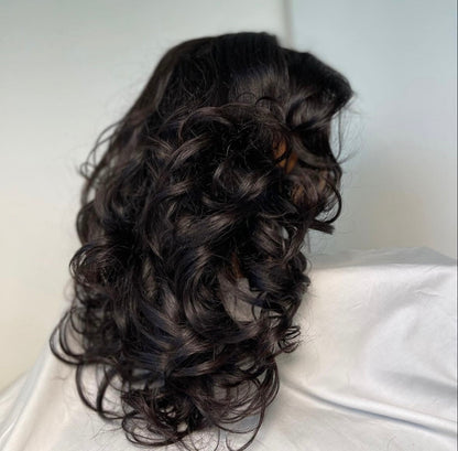 HD 5x5 closure layered wavy frontal
