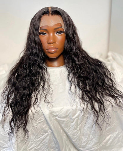 HD 13x4 black loose curly frontal unit