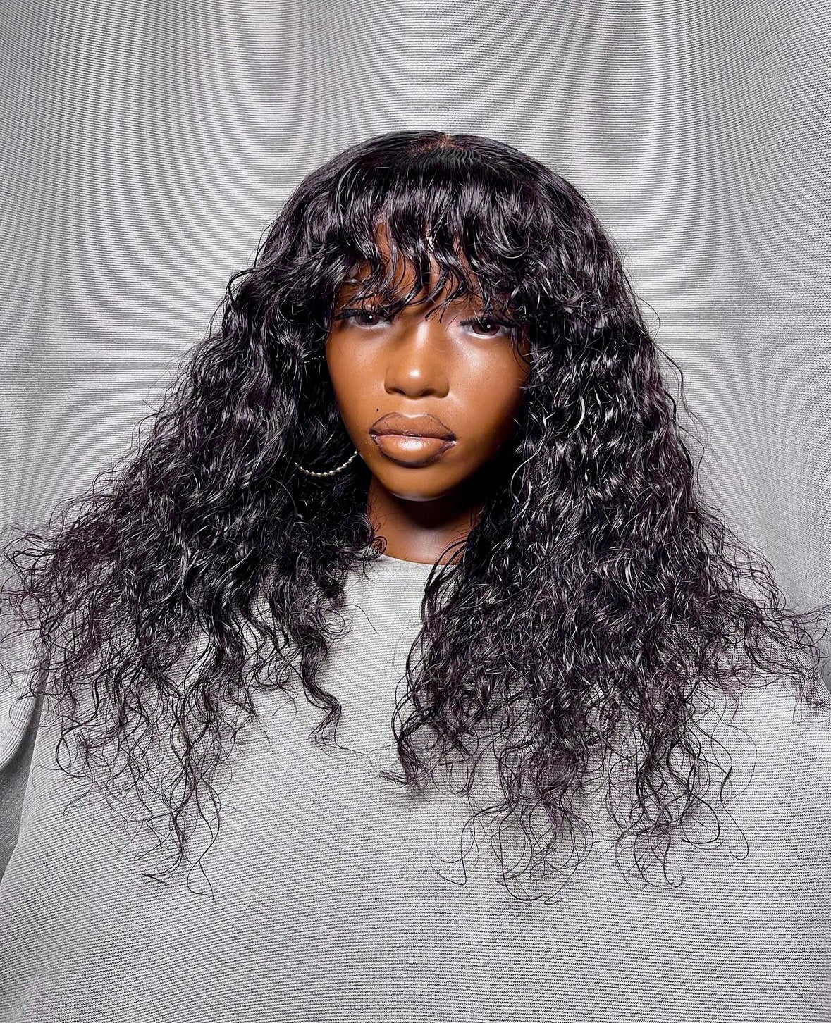 HD 5x5 closure loose fringe wavy frontal unit