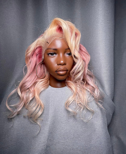 HD 13x4 Strawberries and cream wavy frontal unit