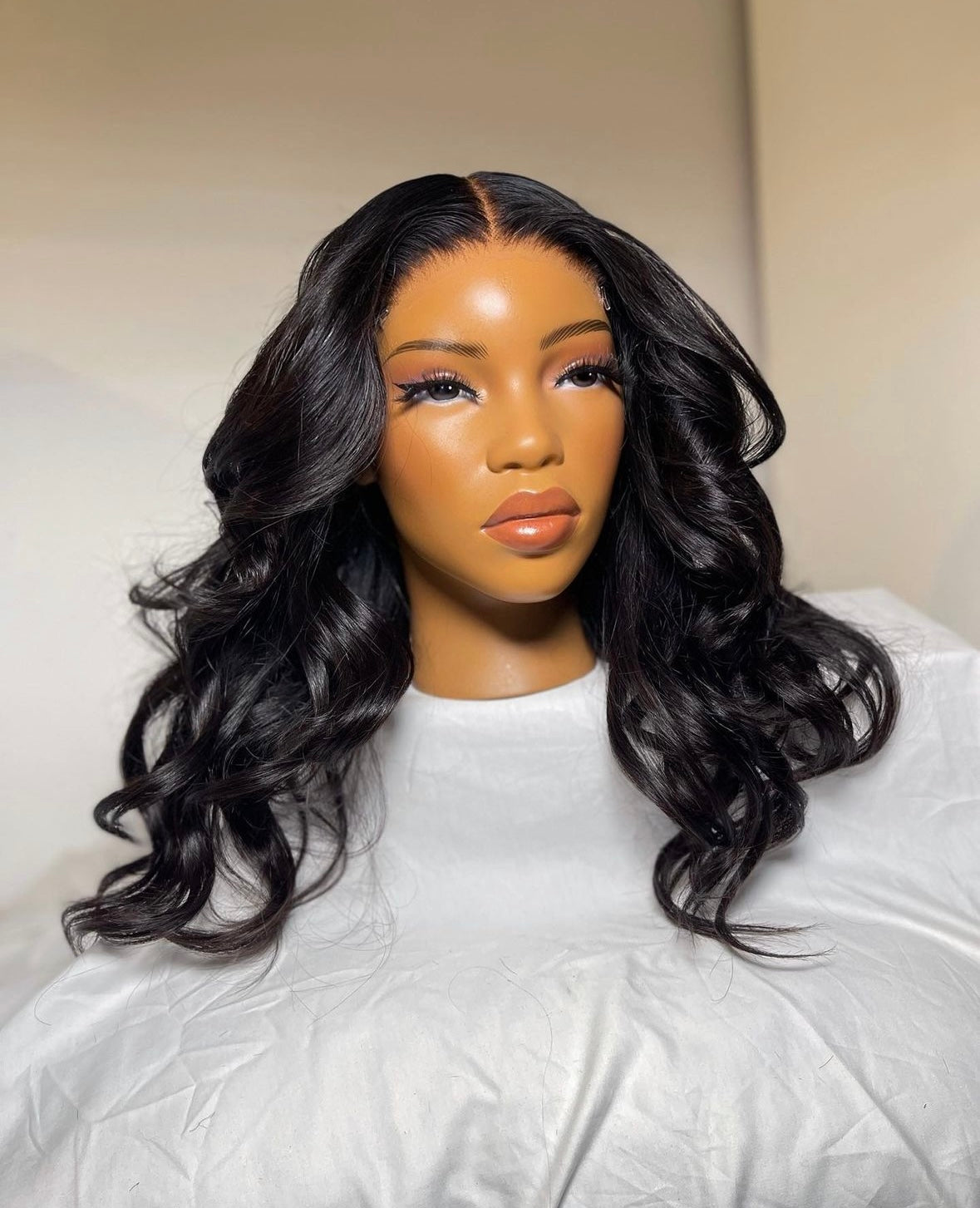 HD 5x5 closure black wavy frontal