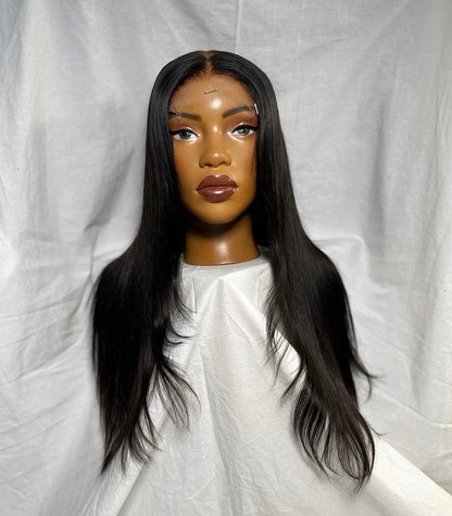 HD 5x5 closure black straight bob