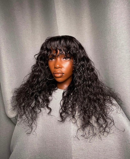 HD 5x5 closure loose fringe wavy frontal unit