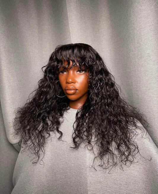 HD 5x5 closure loose fringe wavy frontal unit