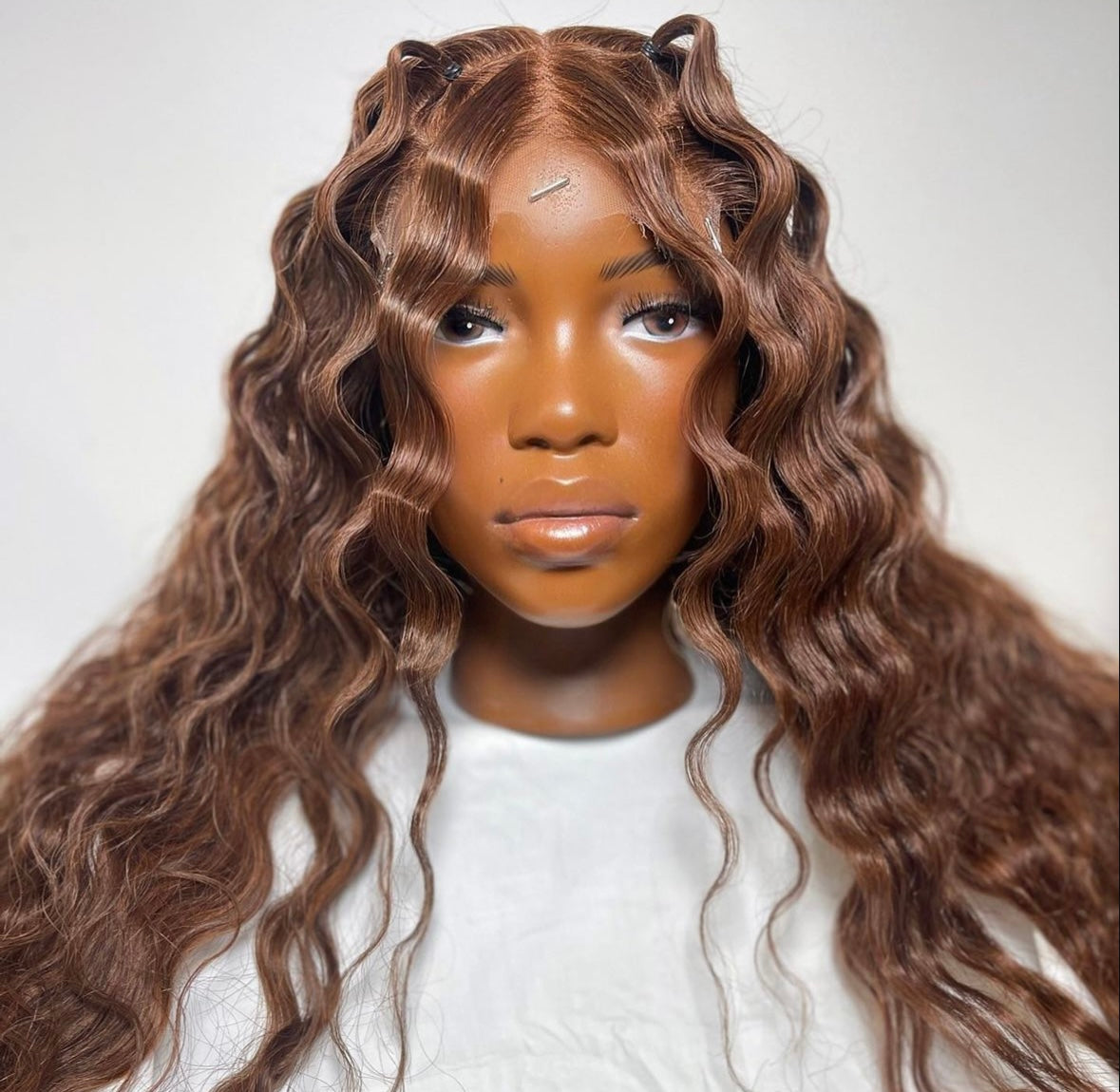 HD 6x6 closure brown wavey frontal unit