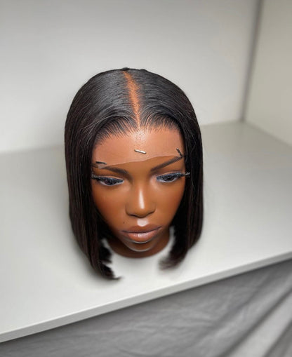 HD 5x5 closure straight frontal bob