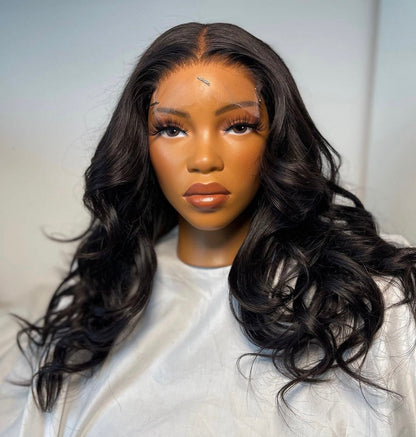 HD 5x5 closure layered wavy frontal