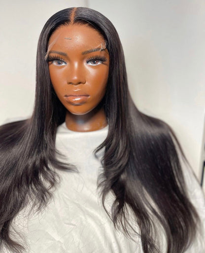 HD 6x6 closure layered straight frontal unit