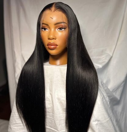 HD 13x4 natural black straight frontal unit