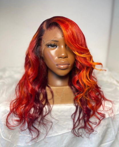 HD 13x4 fire highlight wavey frontal unit
