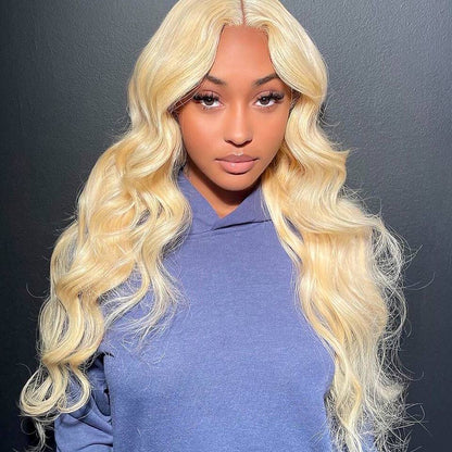 Blonde 5x5 Lace Front Wigs Color 613 Body Wave Human Hair Lace Wigs With Baby Hair
