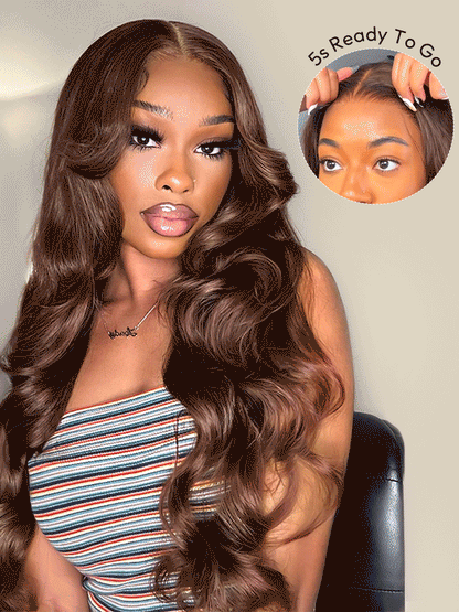 Brown Wig Colored Super Invisible LY Lace Wigs Body Wave Brown Lace Front Wigs