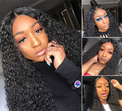 Deep Part Human Hair Curly HD Lace Front Wigs 6x6 Lace Wig