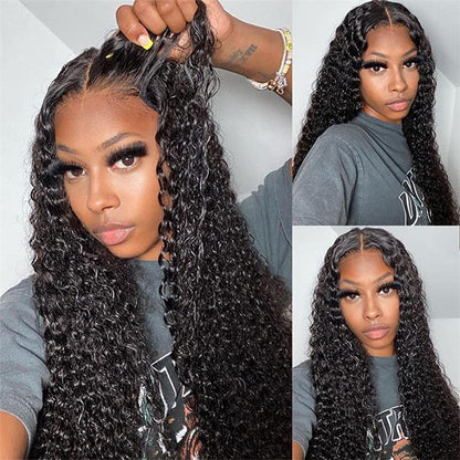 Super Invisible LY Undetectable Lace Black Jerry Curly Lace Wig