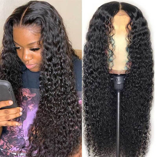 Deep Part Human Hair Curly HD Lace Front Wigs 6x6 Lace Wig