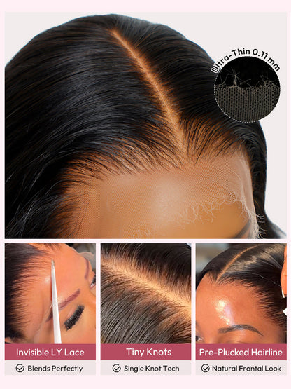 Blonde Short Bob With Body Wave Wigs 13*4 Undetectable Lace Front Wig