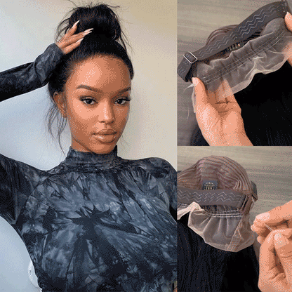 Invisi Drawstring 360 Lace Frontal Straight Human Hair Wigs Bleached Knots Pre Cut Lace Wig