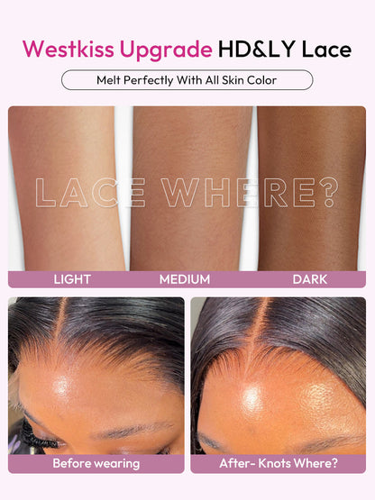 Curly Glueless Pre Bleached Pre Cut HD Lace Wigs