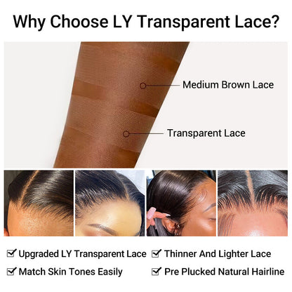 Kinky Straight Brazilian Lace Front Wigs With Baby Hair Lace Front Human Hair Wig