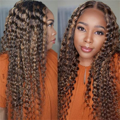 Deep Wave Highlight Lace Front Wigs