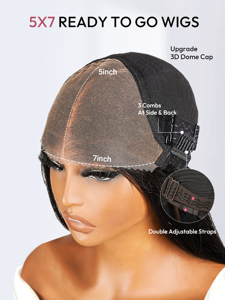 Ombre Brown And Honey Brown Jerry Curly Wig 5x7 Lace Frontal Wig Human Hair