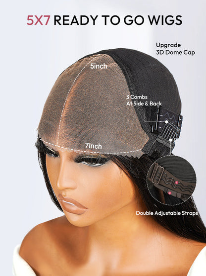 Ombre Brown And Honey Brown Jerry Curly Wig 5x7 Lace Frontal Wig Human Hair