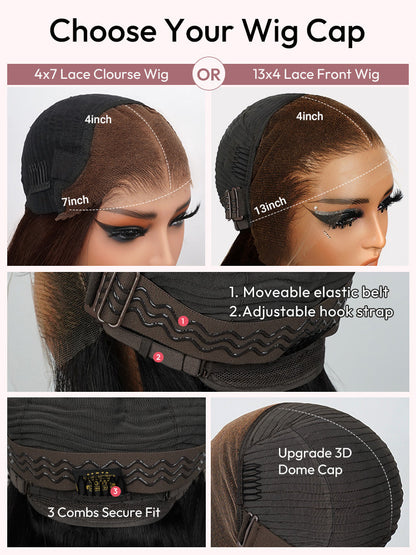 Brown Wig Colored Super Invisible LY Lace Wigs Body Wave Brown Lace Front Wigs