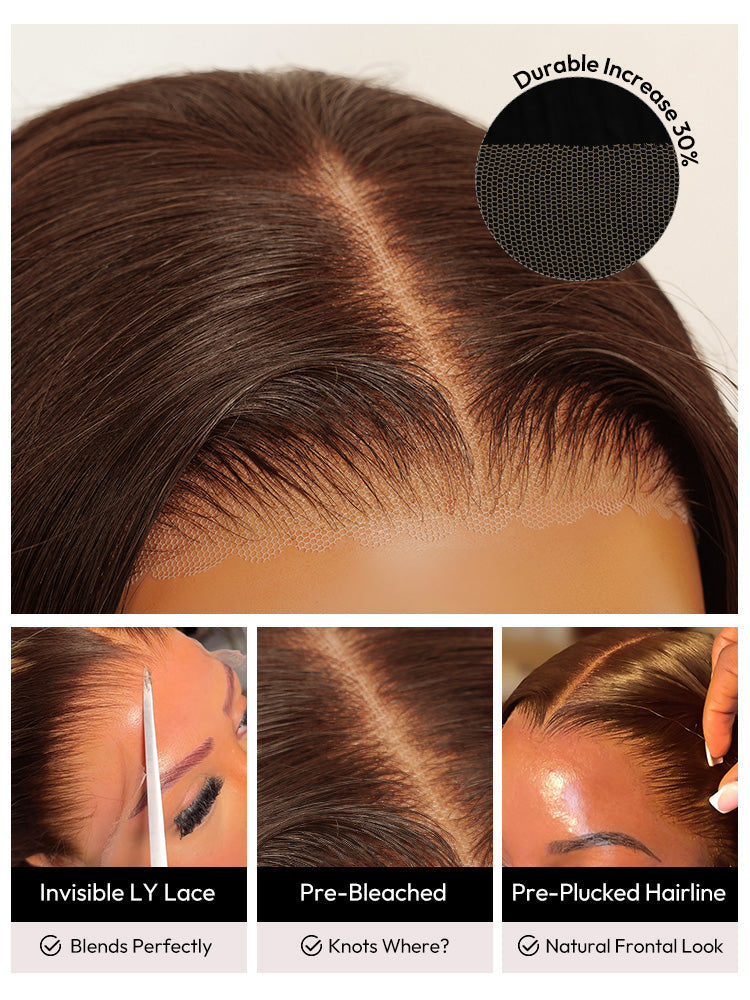 Brown Wig Colored Super Invisible LY Lace Wigs Body Wave Brown Lace Front Wigs