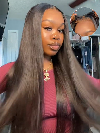 Straight Super Invisible LY Lace Closure Human Hair Wigs