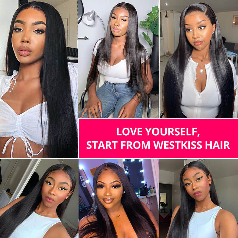 Glueless Straight Human Hair Wigs Ready To Go 4*7 Pre-cut Lace Wig