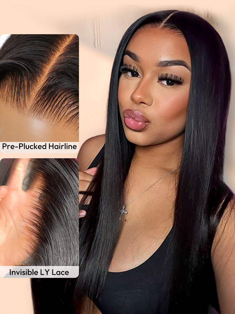Straight Super Invisible LY Lace Closure Human Hair Wigs