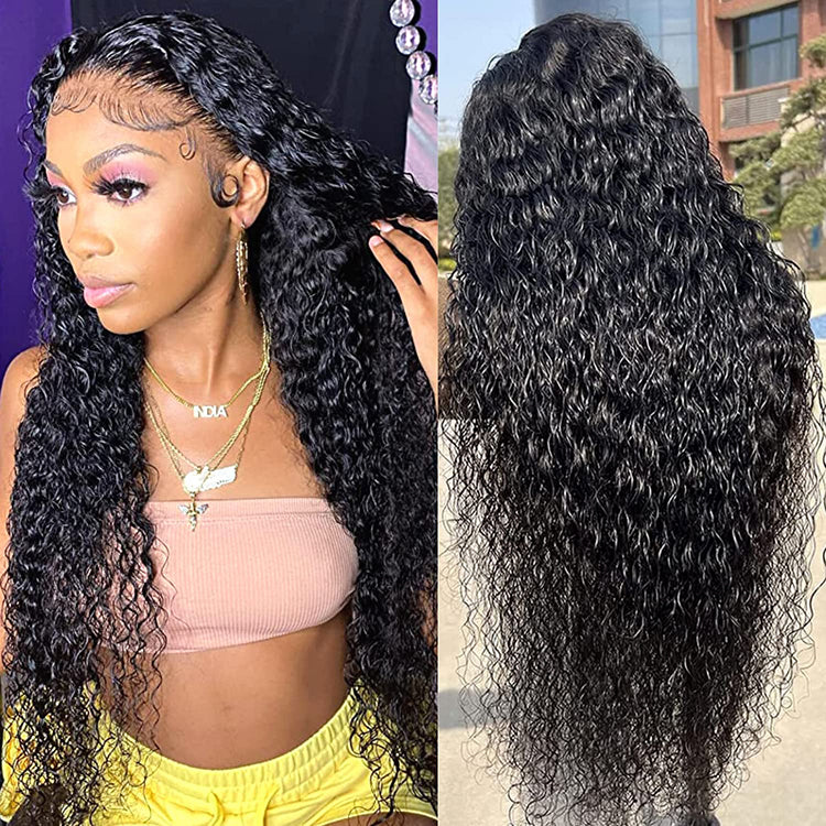 Water Wave 5*5 Closure Wigs Pre Plucked Natural Wave Real Human Lace Wig