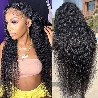Water Wave 5*5 Closure Wigs Pre Plucked Natural Wave Real Human Lace Wig